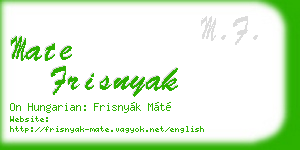 mate frisnyak business card